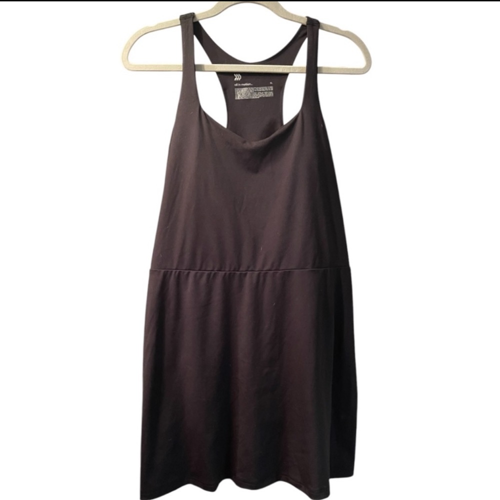 NWT Woman’s All In Motion Everyday Active Knit Dress. Black Size XL